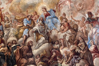 Fresker som skildrar Sankt Cataldos liv av Paolo di Matteis