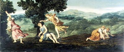 Mythological Scene, ca 1530 (panel) av Paris Bordone