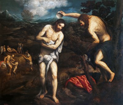 Kristi dop, 1548-1551. av Paris Bordone