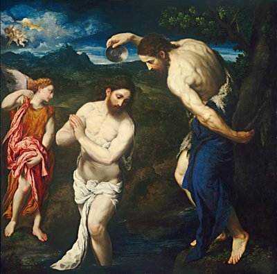 Kristi dop, ca. 15351540. av Paris Bordone