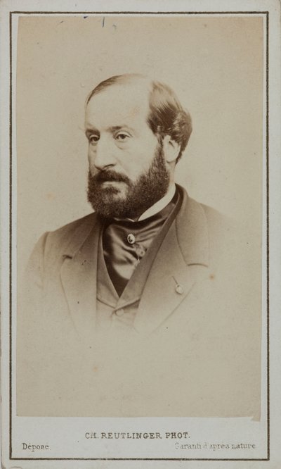 Porträtt av Emile Augier 1820-1889. av Paris . Photo studio Reutlinger