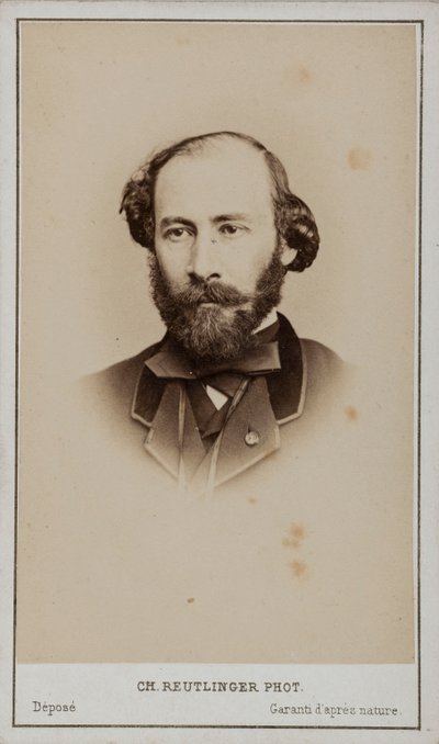 Porträtt av Octave Feuillet 1821-1890. av Paris . Photo studio Reutlinger