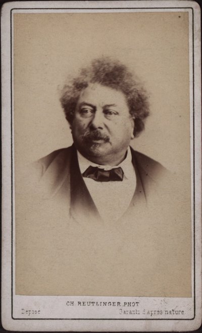 Författaren Alexandre Dumas fader 1802-1870, ca. 1868. av Paris . Photo studio Reutlinger