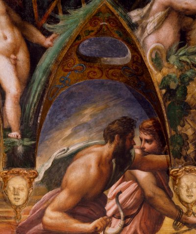 Actaeons följeslagare, från Myth of Diana and Actaeon av Parmigianino