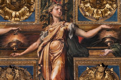 The Three Wise Virgins and Three Foolish Virgins, detalj av 3660863 av Parmigianino