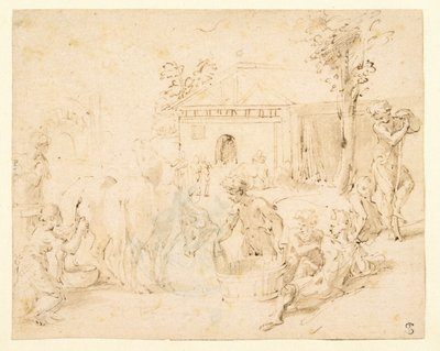 Rustik scen av Parmigianino