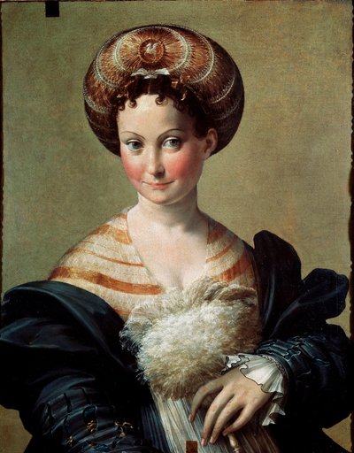 Favoriten eller turkisk slav Målning av Francesco Mazzola Il Parmigianino kallad Parmesanen (1503-1540) 1530 ca. Sön 67x53 cm Parma, Nationalgalleriet av Parmigianino