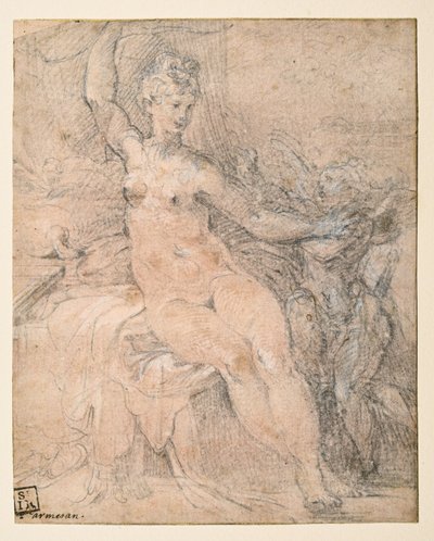 Venus avväpnar Amor av Parmigianino