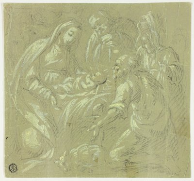 Tillbedjan av herdarna av Parmigianino
