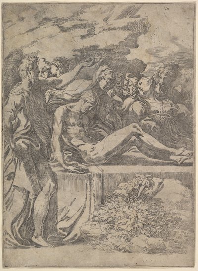 Gravsättning, ca. 1527-30. av Parmigianino