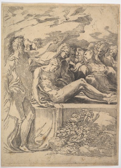 Gravläggning.n.d. av Parmigianino