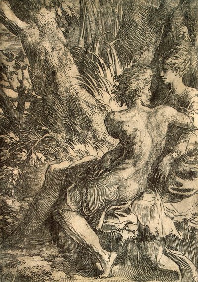 Älskare, c1527. av Parmigianino