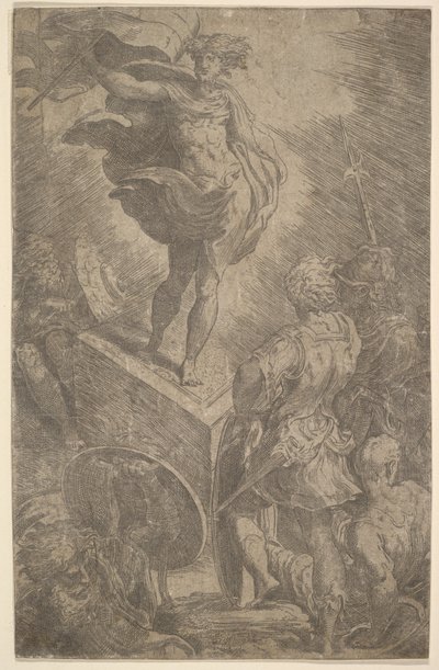 Uppståndelse, tidigt 1500-tal. av Parmigianino