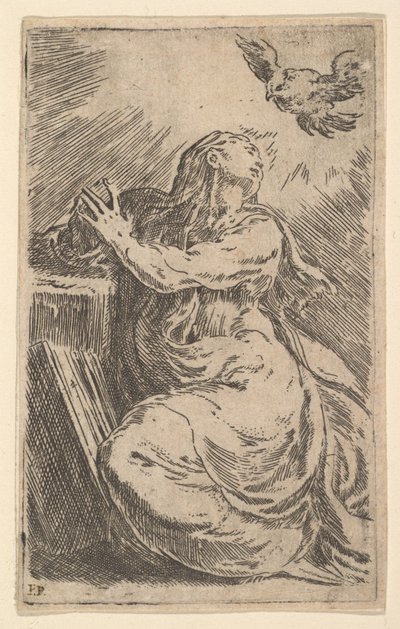 Bebådelsen, tidigt 1500-tal. av Parmigianino