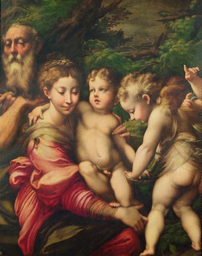 Den heliga familjen (vila på flykten till Egypten) 1524 av Parmigianino