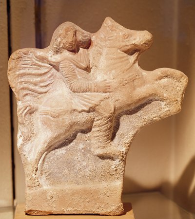 Staty av parthisk ryttare (terrakotta) av Parthian School