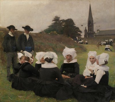 De bretonska kvinnorna vid Pardon, 1887. av Pascal Adolphe Jean Dagnan Bouveret