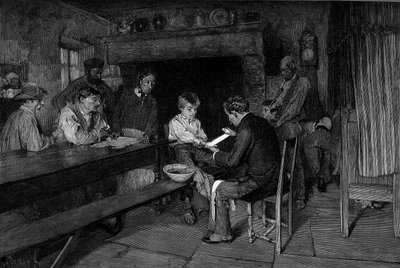 Olyckan (1879): en läkare läker skadan på en ung bonde. Gravyr efter målningen av Pascal Dagnan-Bouveret (Dagnan Bouveret) (1852-1929). I "" The Illustrous World"" nr 1208 av 22 maj av Pascal Adolphe Jean Dagnan Bouveret