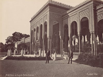 Gézyret Palace, Exteriör paviljong, 1870-talet. av Pascal Sébah