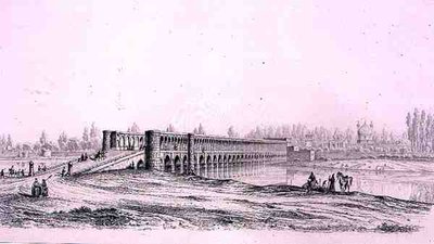 Allah Verdi Khan Bridge, i Isfahan, från 