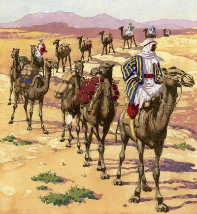 Biblische Szene von Pat (1907-95) Nicolle