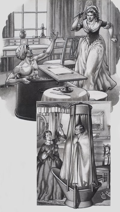 Jean Paul Marat (1743-93) und Disraeli (1804-81) von Pat (1907-95) Nicolle