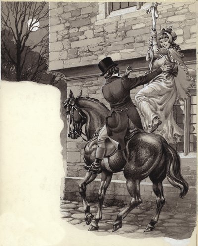 John Peel und Mary White fliehen nach Gretna Green von Pat (1907-95) Nicolle