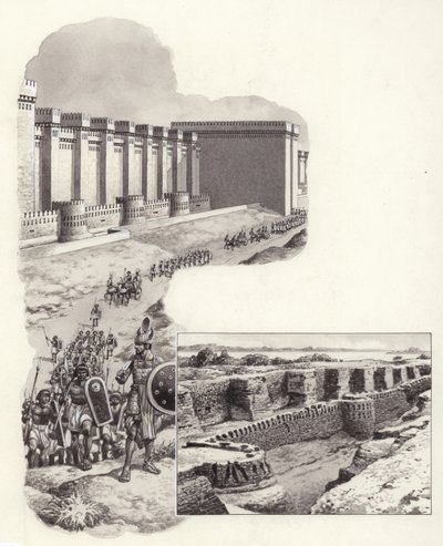 Die Festung von Buhen von Pat (1907-95) Nicolle