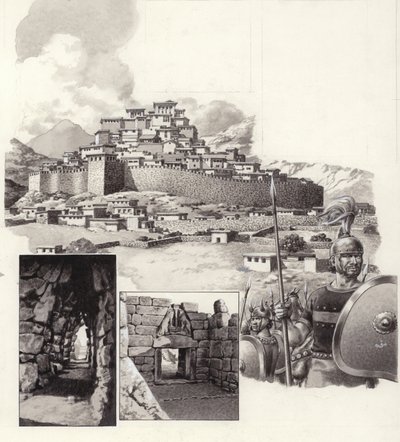 Die Festung von Mykene von Pat (1907-95) Nicolle