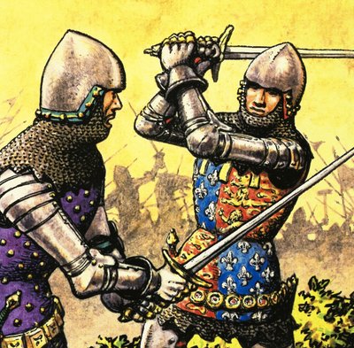 Unidentifizierte Kampfszene von Pat (1907-95) Nicolle