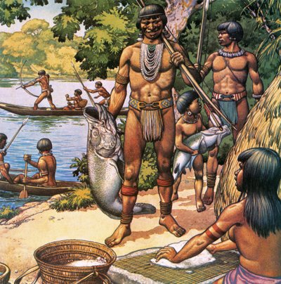 Amazonas-Indianer von Pat (1907-95) Nicolle