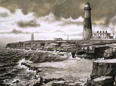 Berühmte britische Landspitzen: Portland Bill von Pat (1907-95) Nicolle