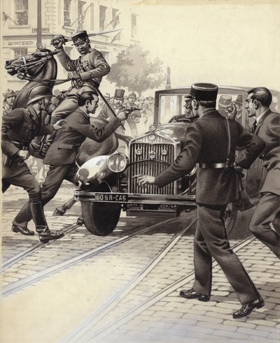 Mord an König Alexander von Jugoslawien von Pat (1907-95) Nicolle