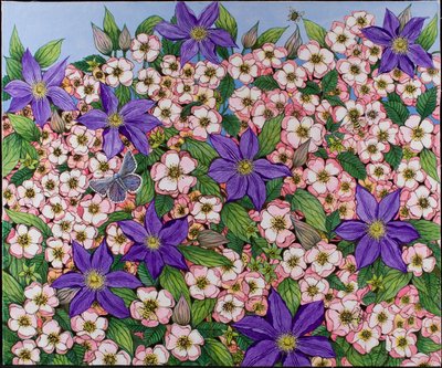 A Purple Patch, 2011 (akryl på kaliko) av Pat Scott
