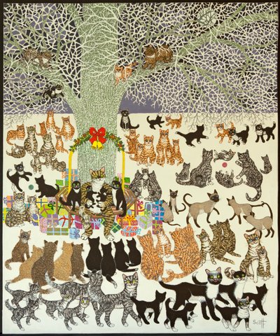 Present Time, 2012 (akryl på kaliko) av Pat Scott