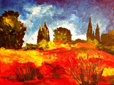 Autumn Breeze, 2008 (akryl på duk) av Patricia Brintle