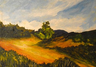 La route de Thiote, 2014 (akryl på duk) av Patricia Brintle