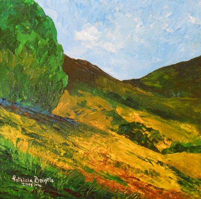 Morne La Selle, 2015 (akryl på duk) av Patricia Brintle