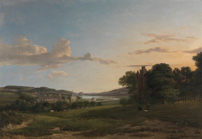 Utsikt över Cessford och byn Caverton, Roxboroughshire i fjärran av Patrick Nasmyth