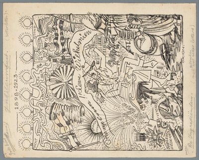 25-årsjubileum av Wilhelminas regering Jubileumsfirande 1898-1923 (titel på objekt) av Patricq Kroon (signed by artist)