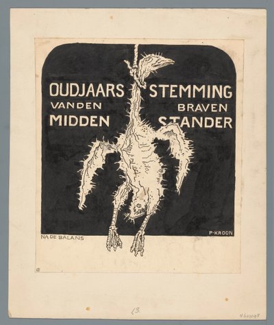 Skalligt utvalda hantverkare Nyårsstämning för den modiga medelklassen (titel på objekt) av Patricq Kroon (signed by artist)