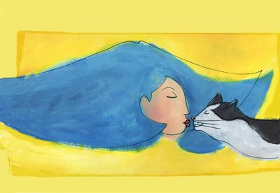 Cat Woman, 2025 (Akryl; digital) av Patrizia La Porta