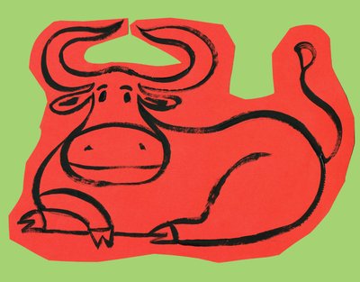 Horoskop: tjurens tecken. Illustration av P. La Porta. av Patrizia La Porta