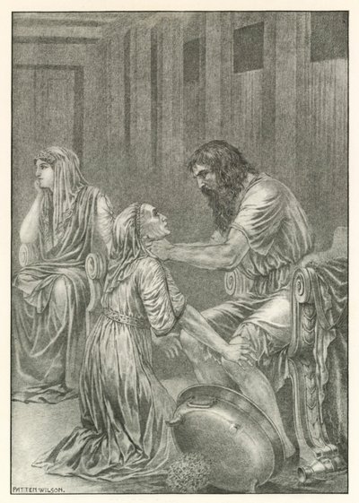 Illustration till Homeros Odysséen (litografi) av Patten (after) Wilson