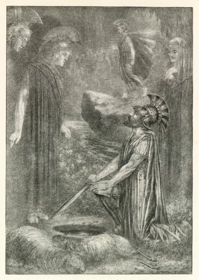 Illustration till Homeros Odysséen (litografi) av Patten (after) Wilson