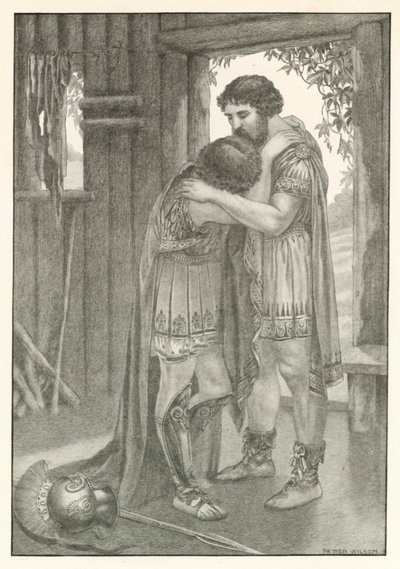 Illustration till Homeros Odysséen (litografi) av Patten (after) Wilson