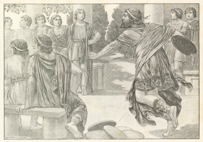 Illustration till Homeros Odysséen (litografi) av Patten (after) Wilson