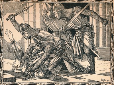 Mordet på Thomas A Becket, 1902 av Patten Wilson