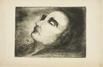 Vincent van Gogh på sin dödsbädd av Paul (1828-1909) Gachet