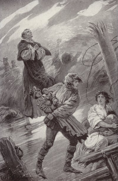 Illustration för The Cloister and The Hearth av Charles Reade (litho) av Paul (after) Hardy